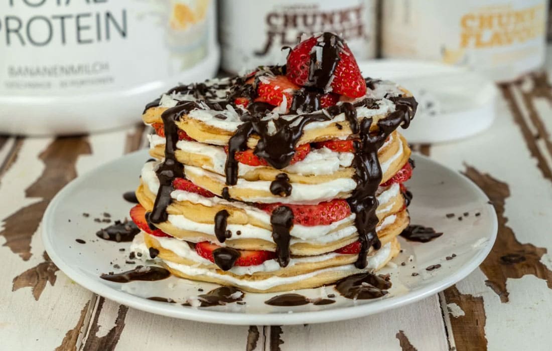 VanillaBanana Chocolate Cookie Protein Pancakes IQs Kitchen IQs