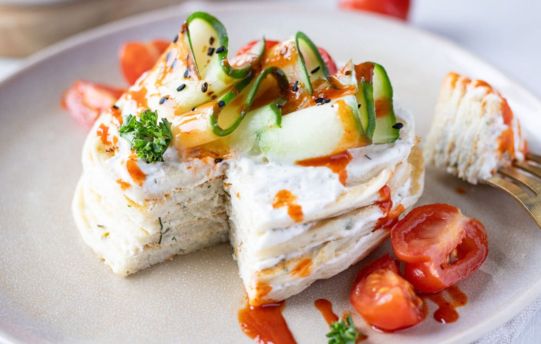 Herzhafte Protein Pancakes IQs Kitchen IQs Kitchen Gesunde